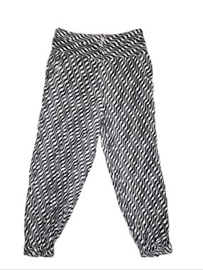 Anthropologie Womens Linen Blend  Harlem Pants Size 6 Black/White Lightening